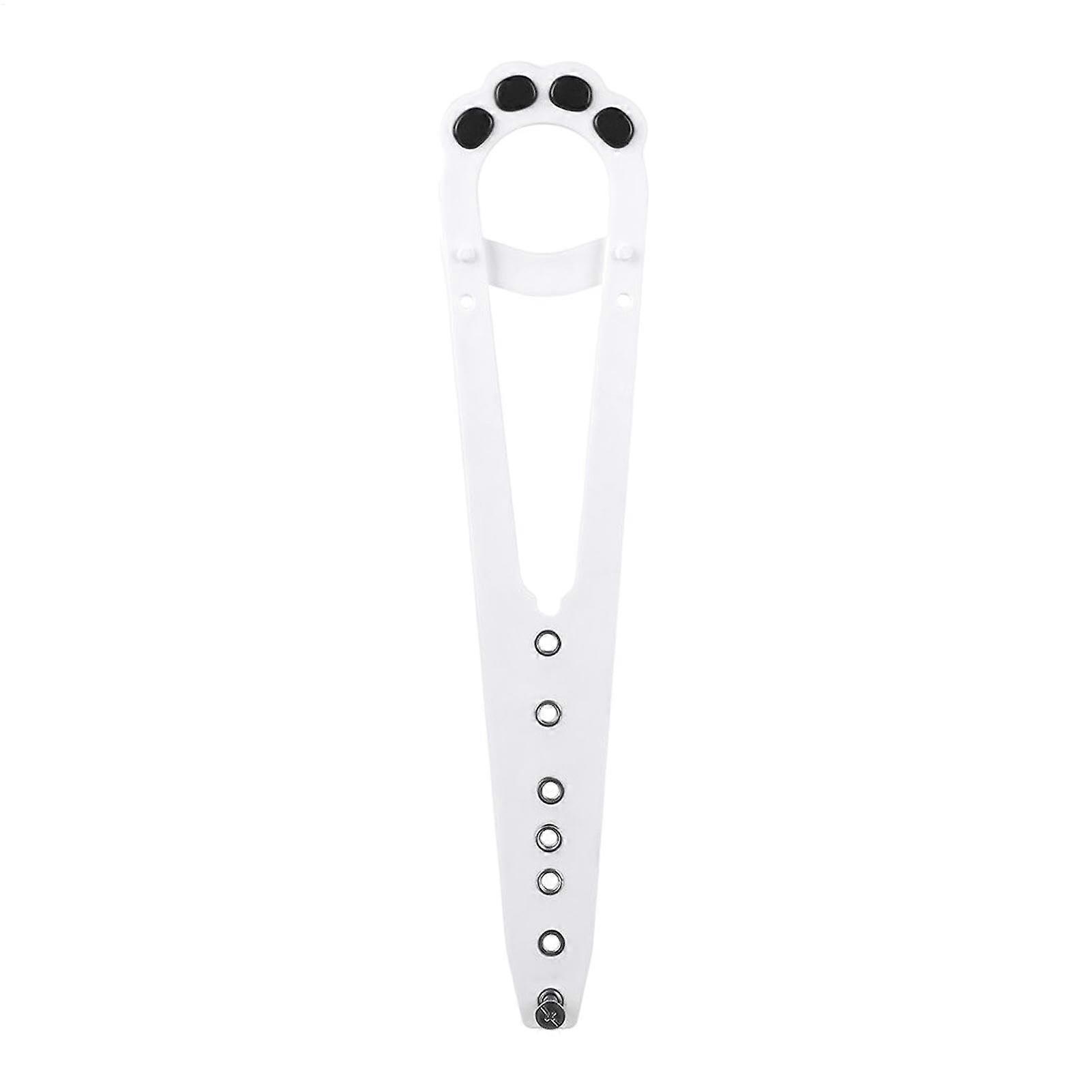 Cat Door Lock With Paw Shape Screw Belt, Adjustable Quick Lock For Cats, Fits Cat Doors, White Or Dark Grey Heather