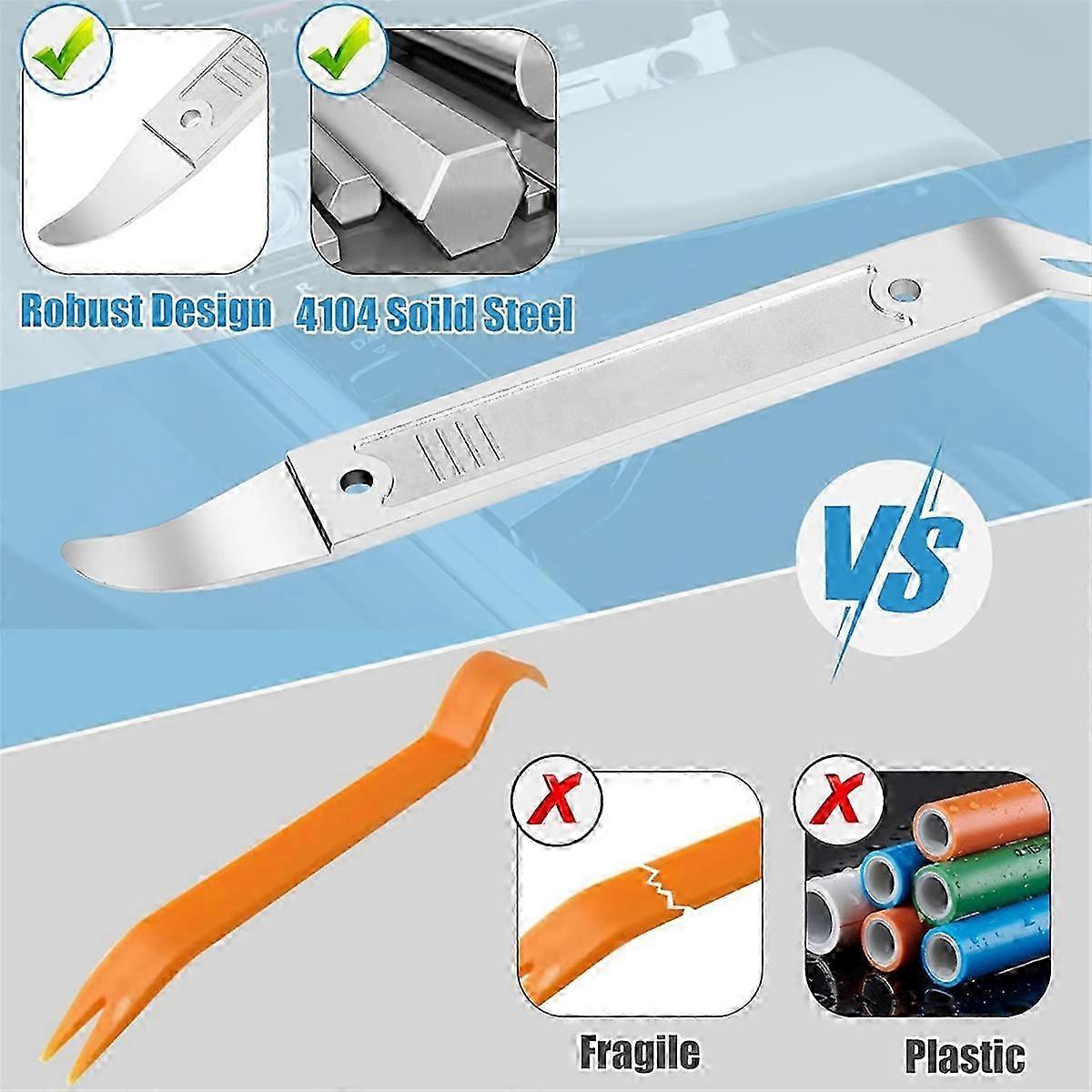 Pry Tool, Dual-Purpose Pry Bar Trim Removal Tool