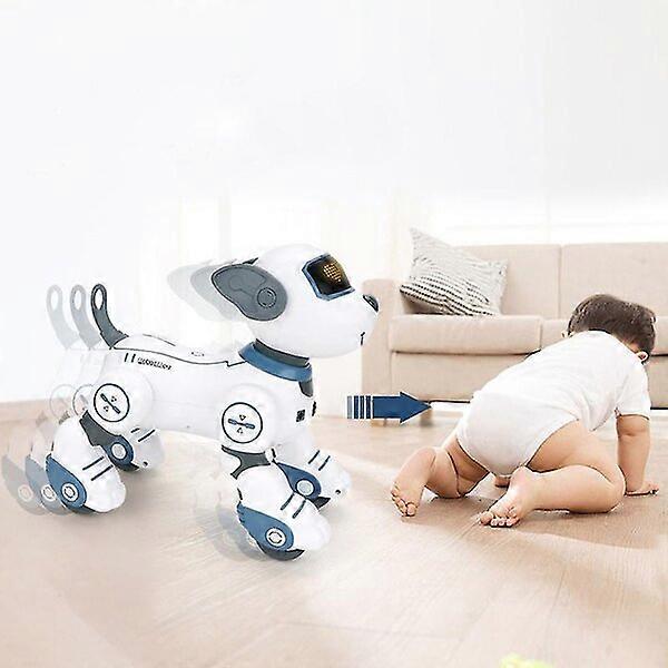 Intelligent programmable interactive dog toy, made of ABS material, with multiple controllable actions