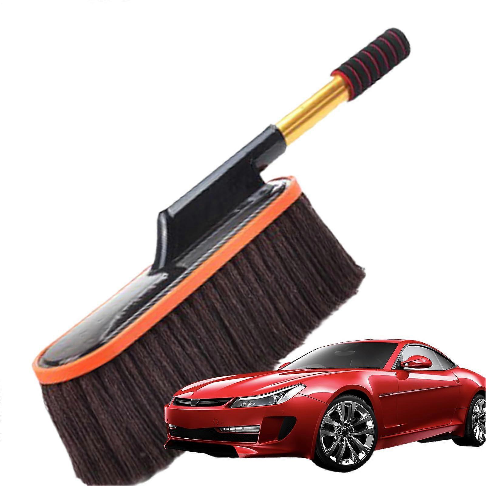Car Duster with Telescoping Handle for Interior Dashboard, Vent, Ceiling Fan, Pet Hair and Home Dusting