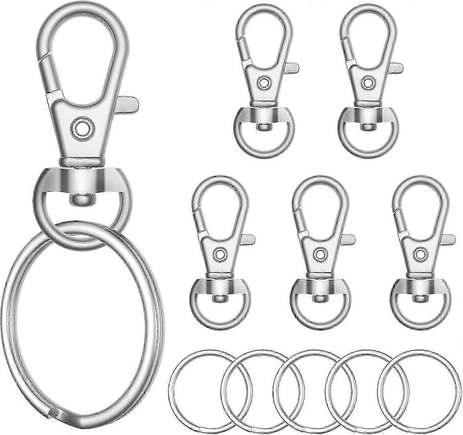 100pcs Metal Lobster Claw Clasp with Key Ring
