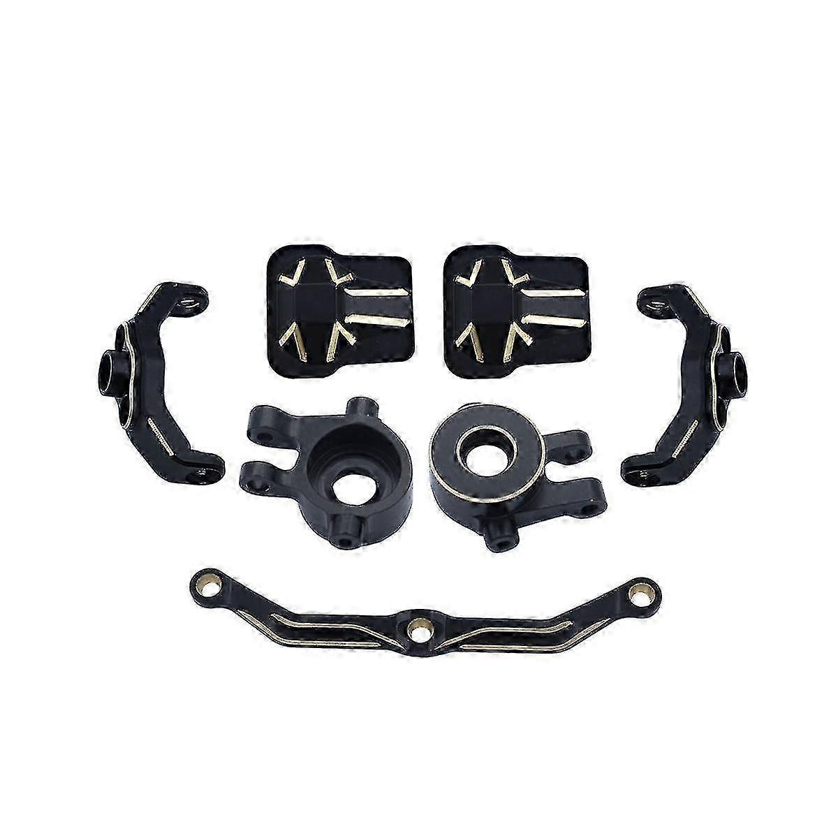 2025 7pcs Brass Weight Steering Rod Steering Block Cover C-hub For Trx4m 1/18 Rc Crawler Car Upgrade Par