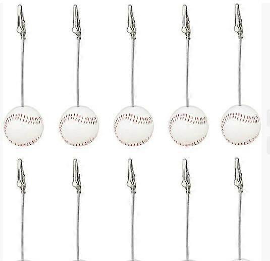 10pcs Base Memo Clip: Baseball Place Card Holders Memo Note Stand With Alligator Clip - Resin Table Number Holders For Sports Events Party Decorations