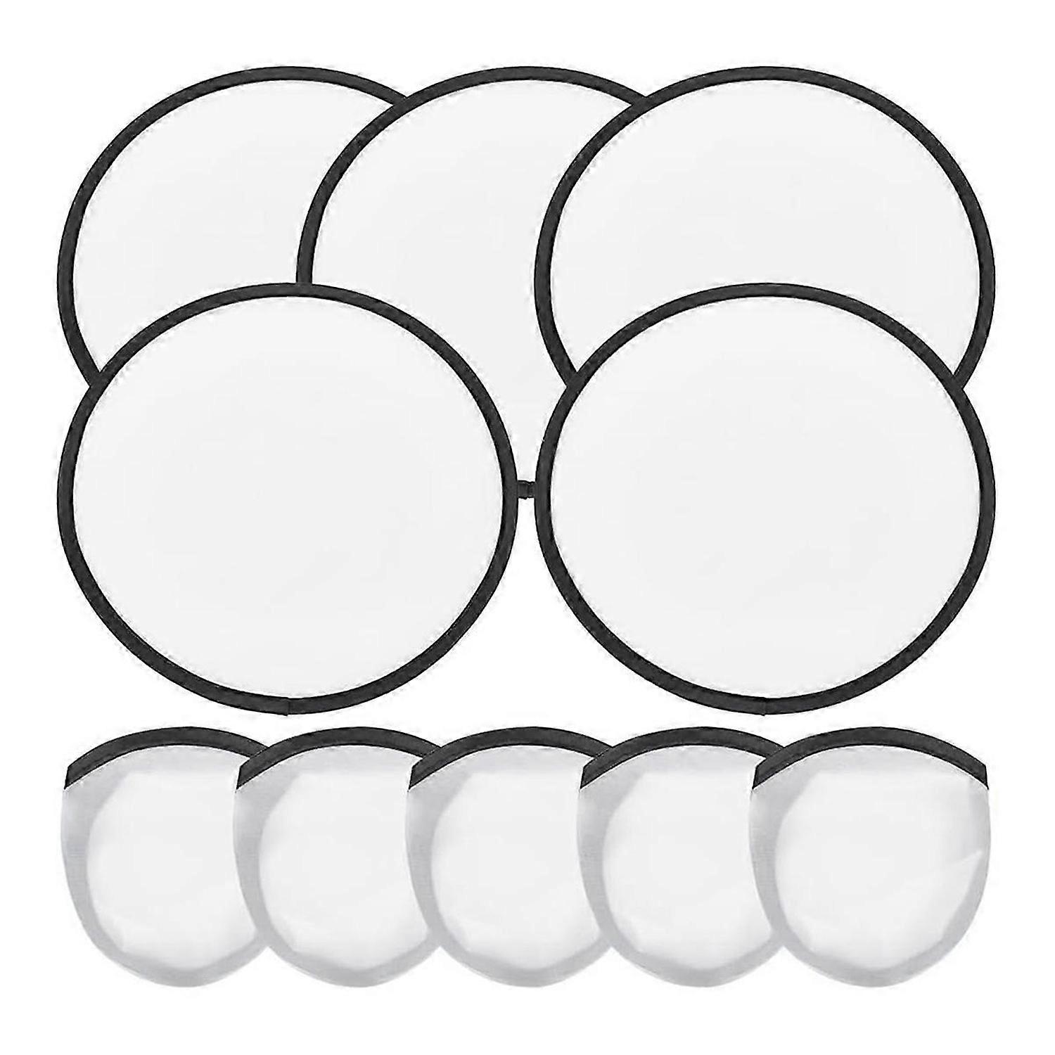 折りたたみ式フライングディスクファン 5個入り バッグ付き パーティー用 ブラック