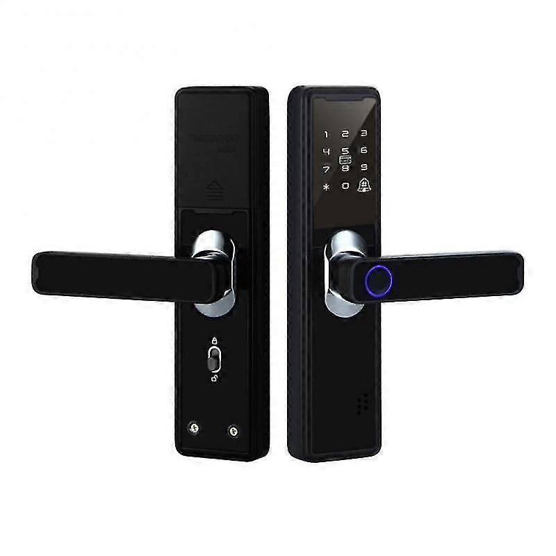 Tuya Wifi Electronic Smart Door Lock With Biometric Fingerprint/Smart Card/Password/Key Unlock/USB