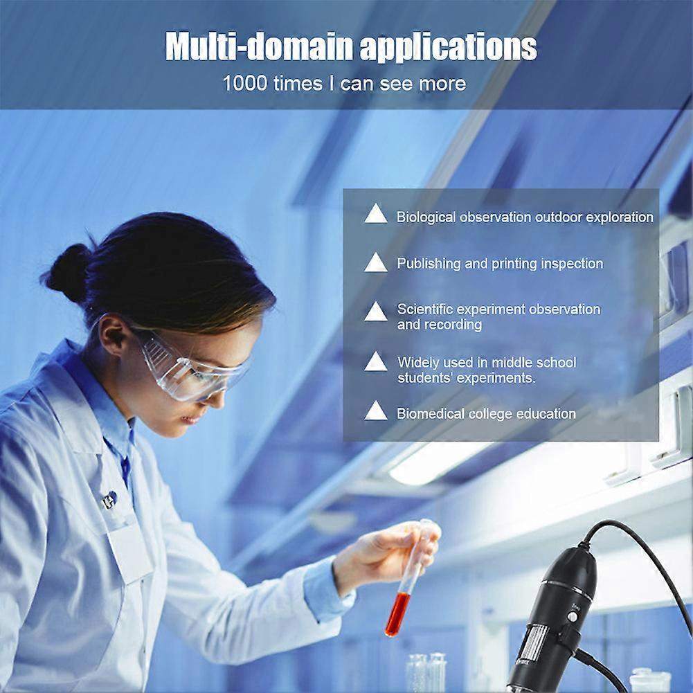 1000X Portable USB Digital Microscope with 8 LED Lights for PC