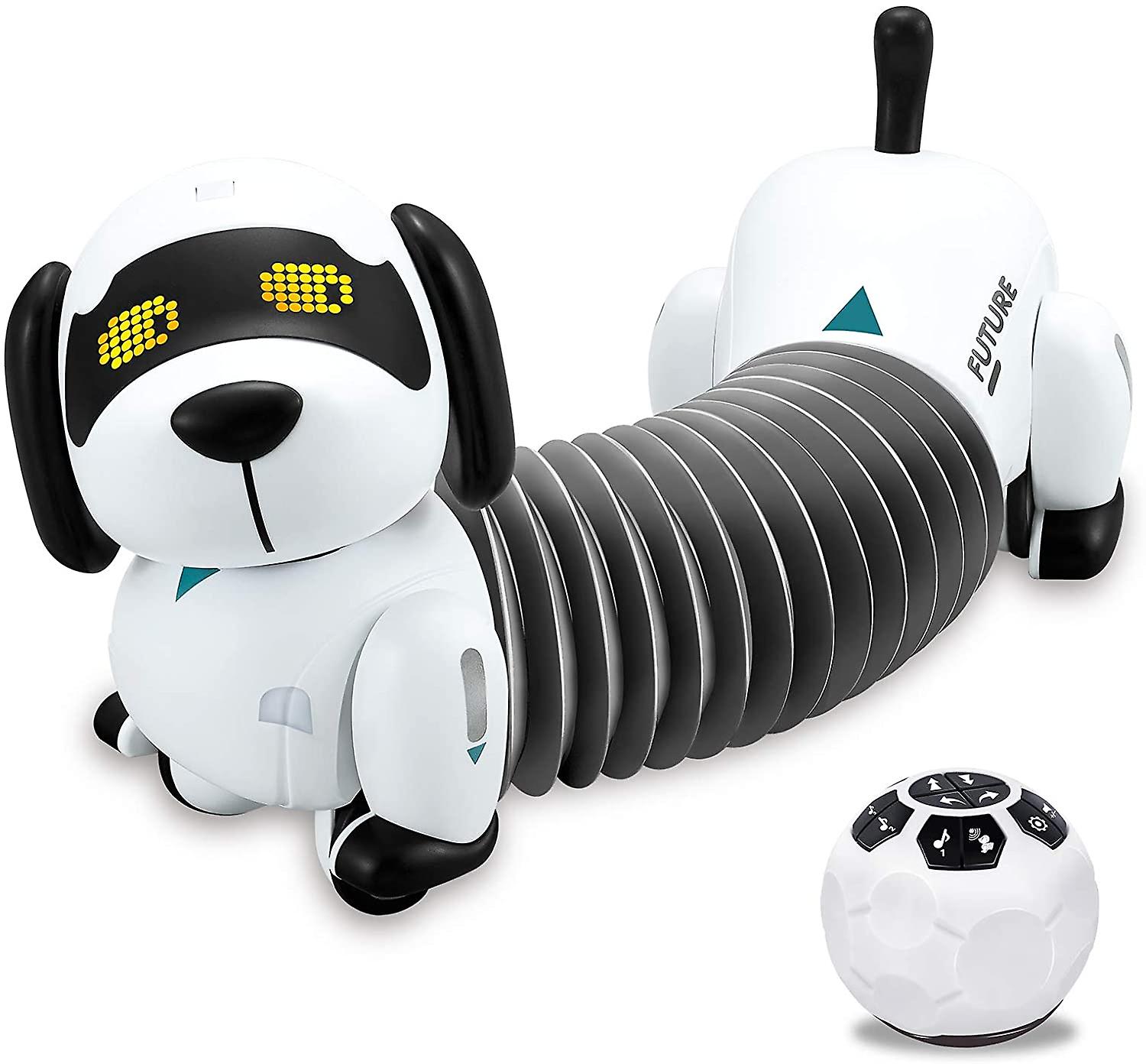 Robot Dog Remote Control Dachshund Puppy, Rc Robotic Interactive Intelligent Walking Dancing Doggy Programmable Electronic Pet Toy With Music For Kids