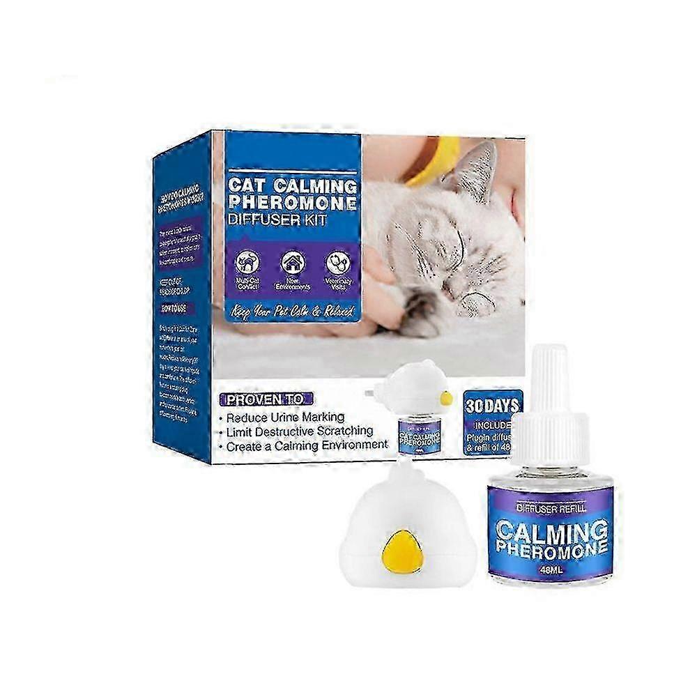 Cat Calming Pheromone Diffuser Kit Anti-Stress Anxiety Relief Calming Spray for Pets