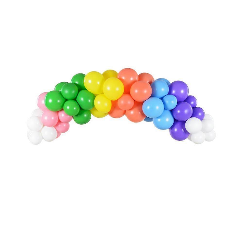 Guirlande de ballon arc-en-ciel | Photo multicolore Toile de fond Arch Décor d’anniversaire 2.5m