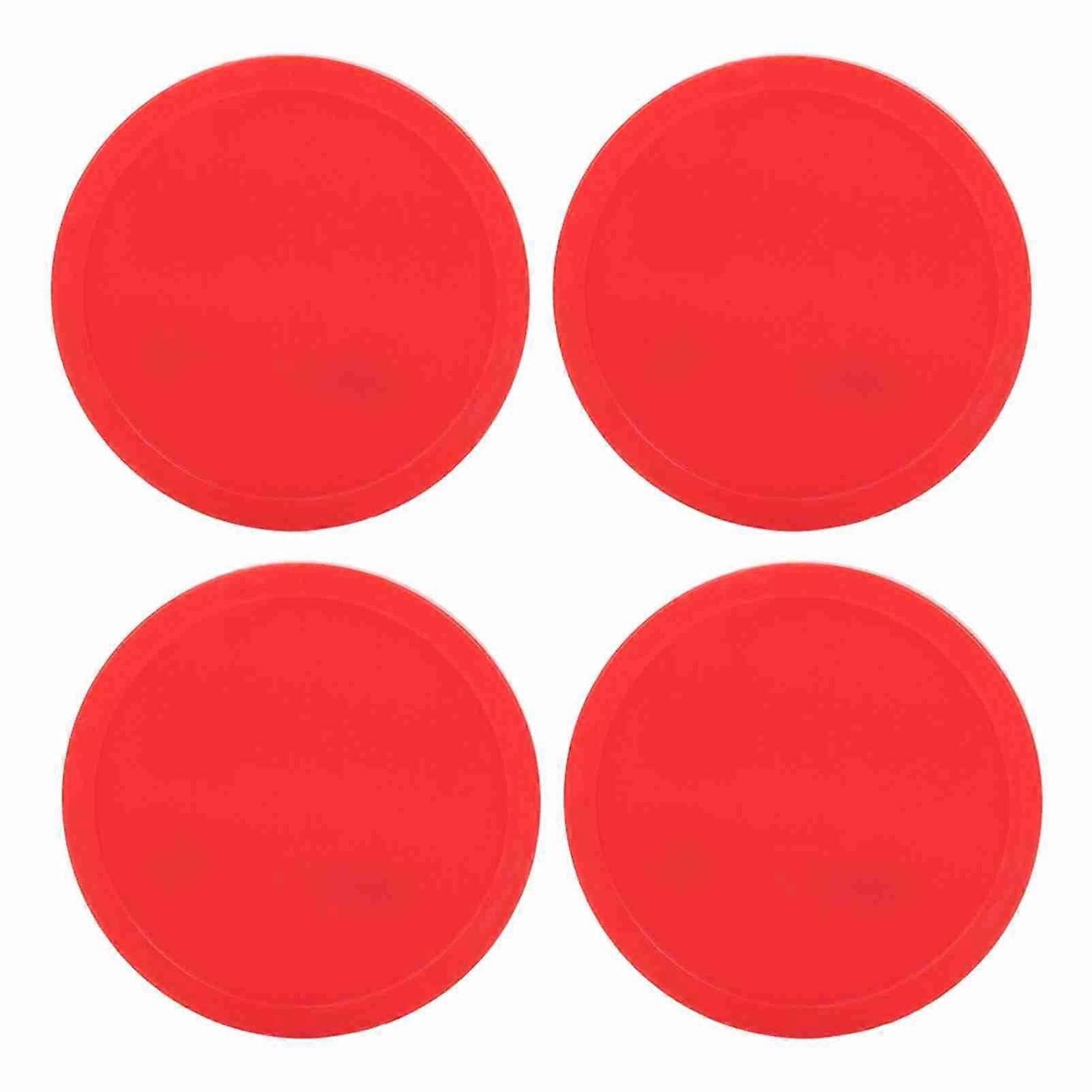 4 Pcs Plastic Air Ice Hockey Pucks Piece Replaceable for Tables Game Equipment(M)
