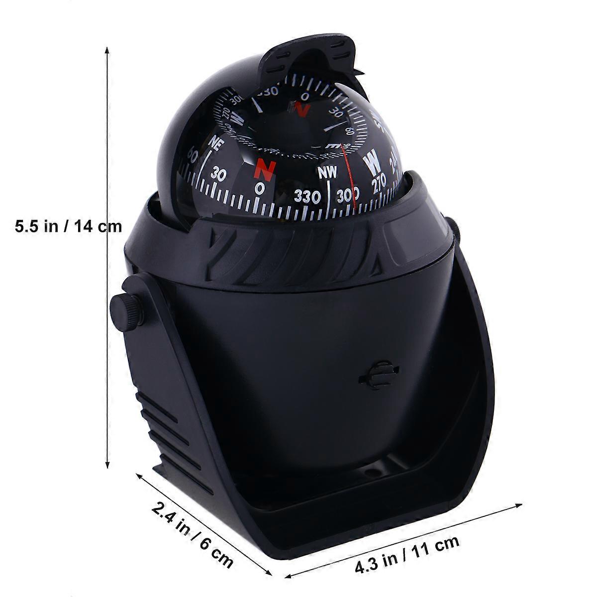 Sea Marine Compass Electronic Digital for Navigation 2Pcs Illuminated Black