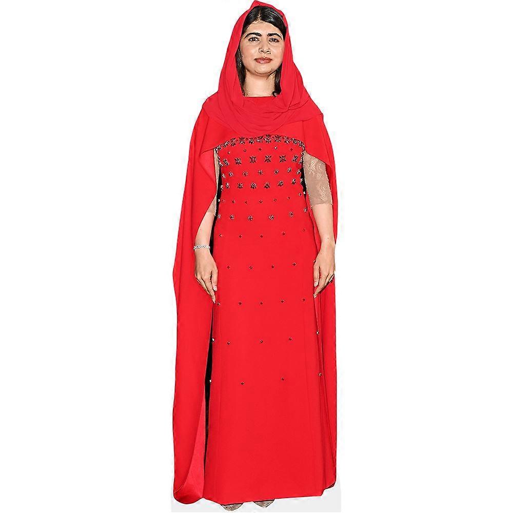 Malala Yousafzai (Red) Cardboard Cutout (lifesize OR mini size). Standee. Stand Up.