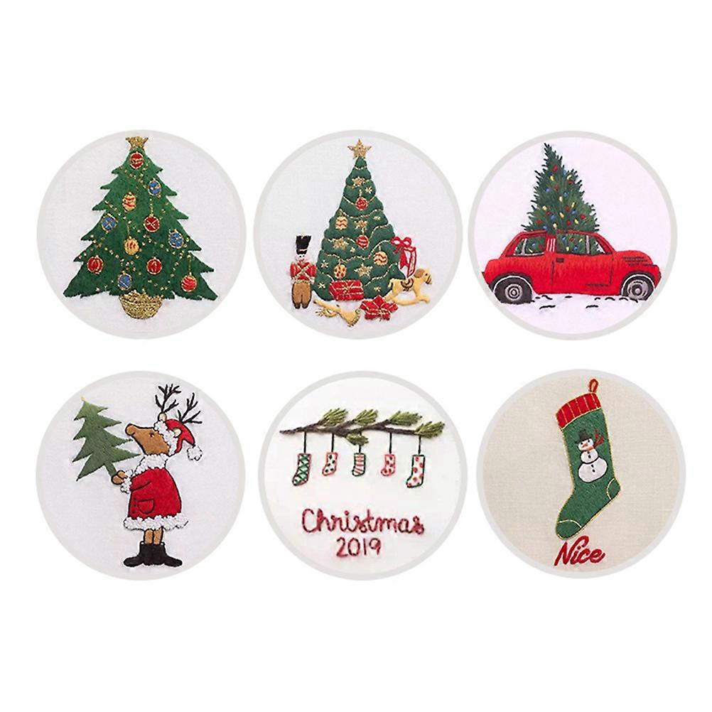 Christmas Embroidery Kit Handmade Series for Hats Multi Color with Adornment Function 1Set