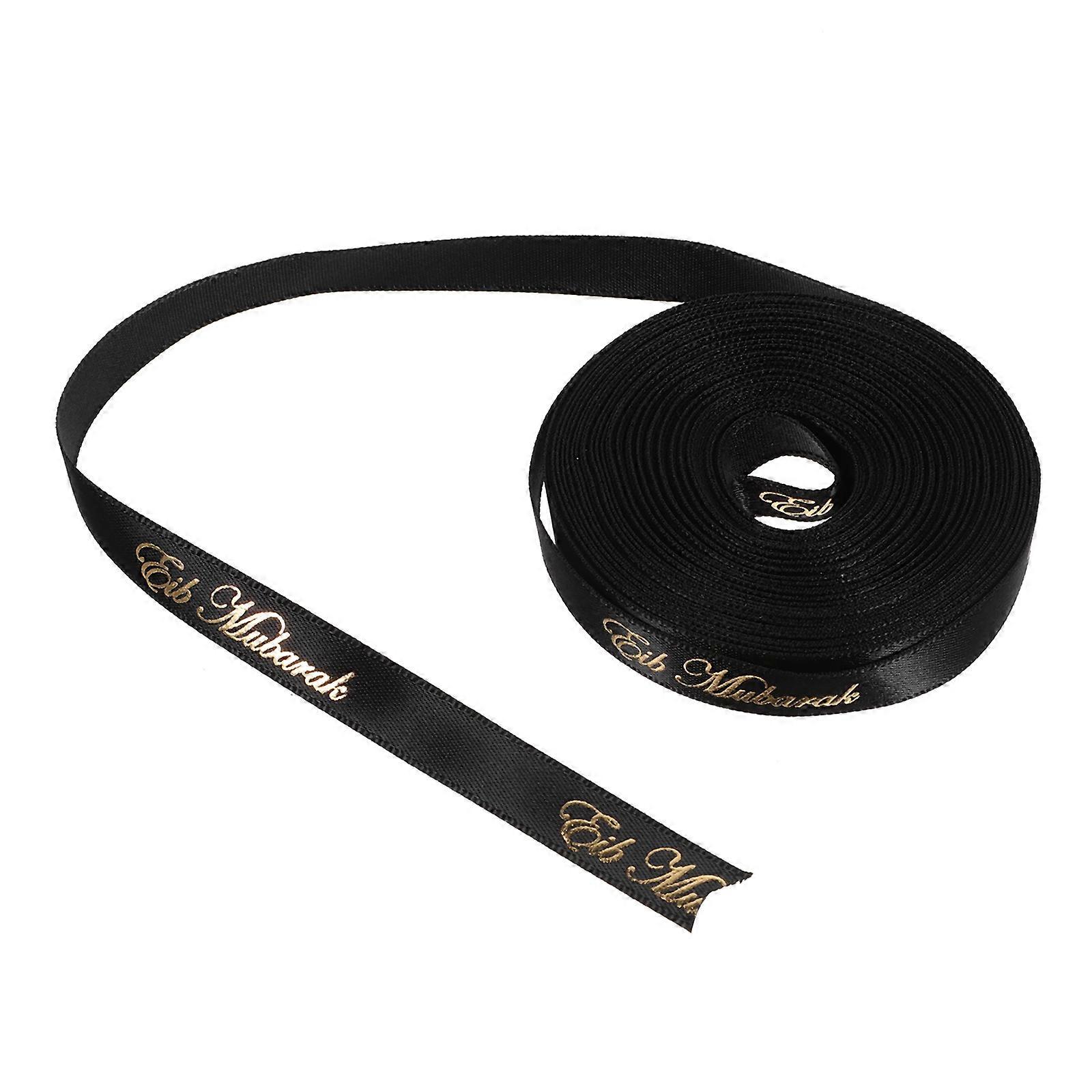 DIY Eid Ribbon for Gift Wrapping with Polyester Material 1 Roll for Festival Decor
