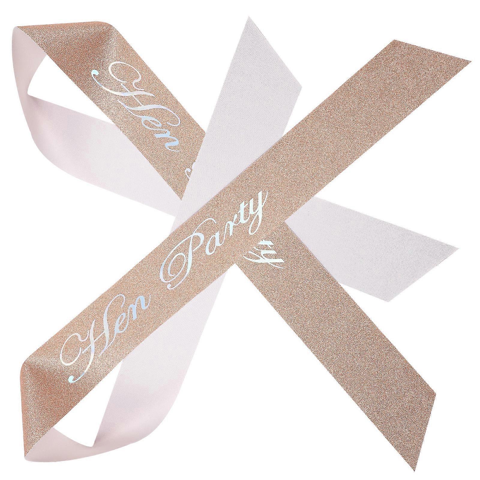 Satin Hen Party Sashes for Bachelorette Party 4 Pieces Rose
