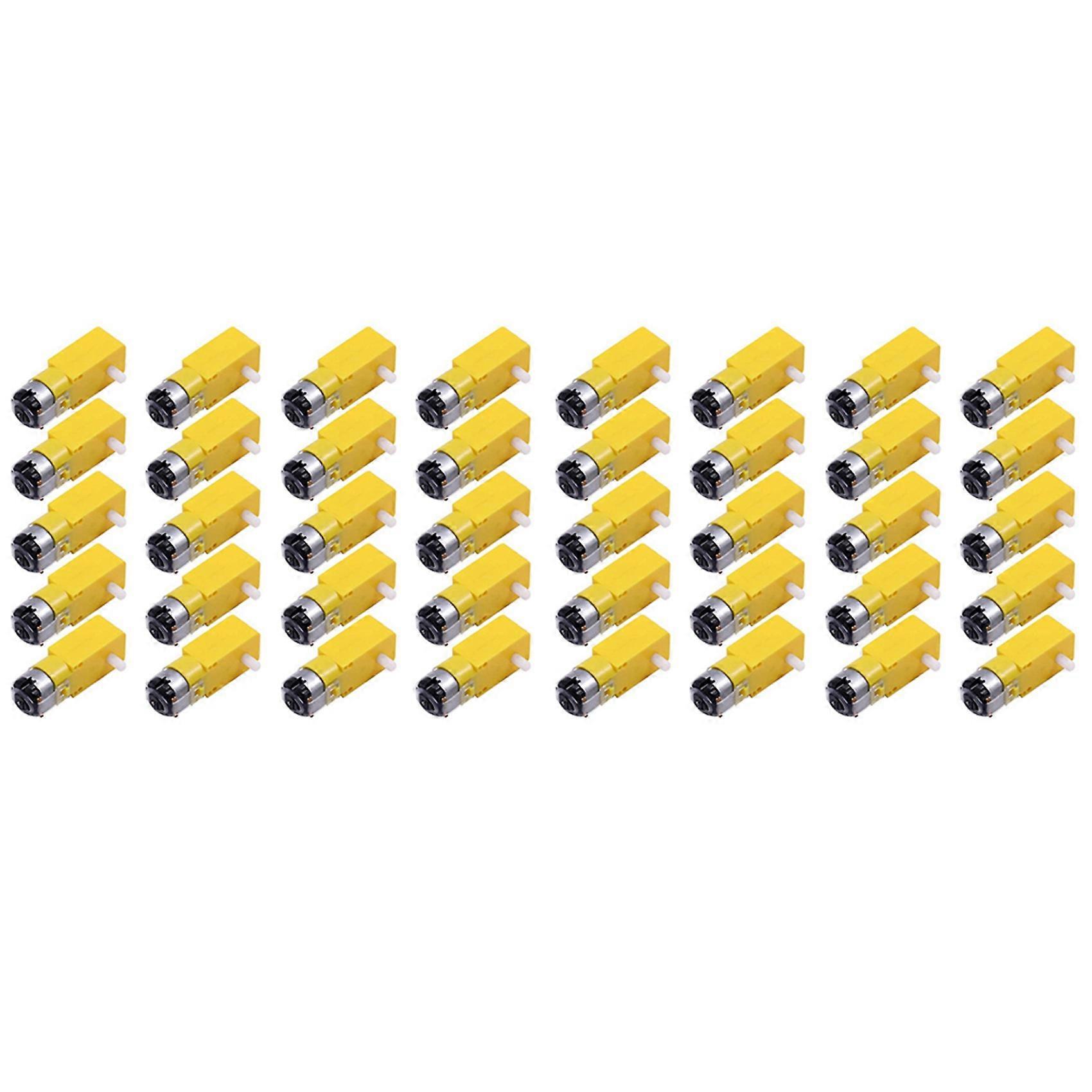 40 Pieces DC 70MA (3V) Robot Intelligent Car DIY Dual Shaft Gear TT Motor for Robot Car MCU 7X2.2X1.