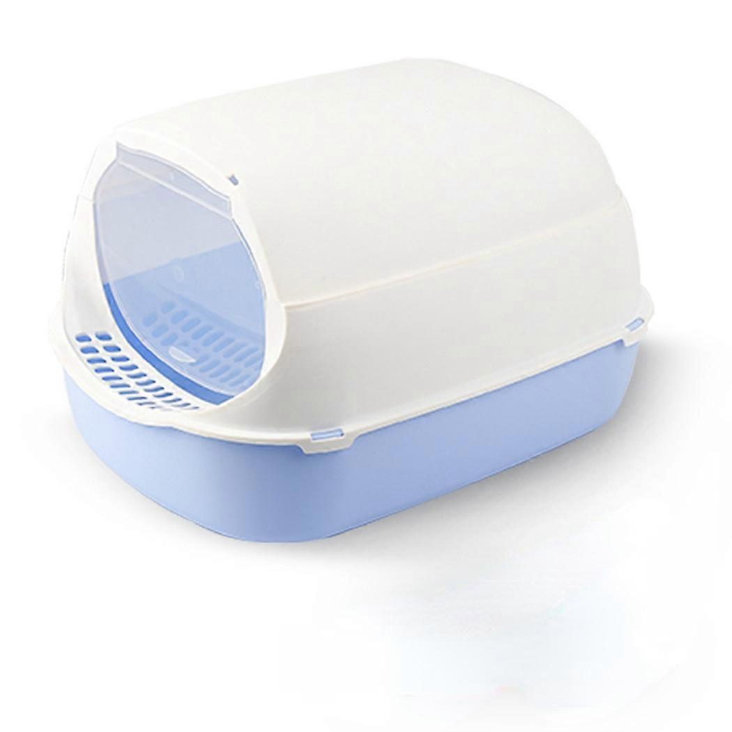 Cat litter box hooded high wall