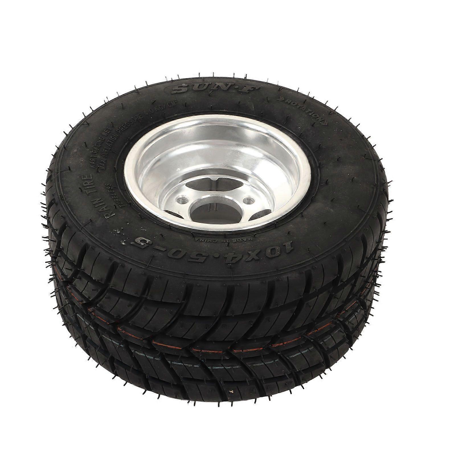 10x4.505 Tire with Hub Explosionproof Antislip Universal for ATV UTV Go Kart Agricultural Vehicle