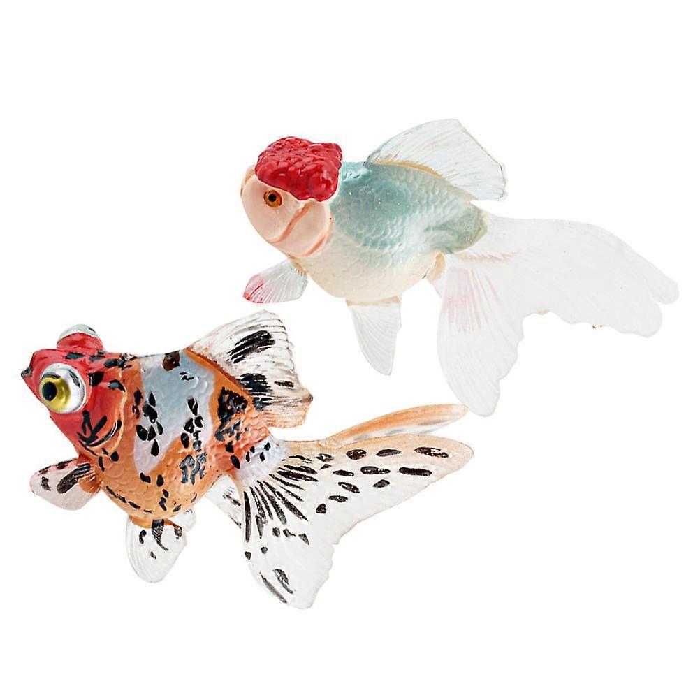 Fish Model Goldfish Figurine for Decoration 4Pcs Simulation PVC