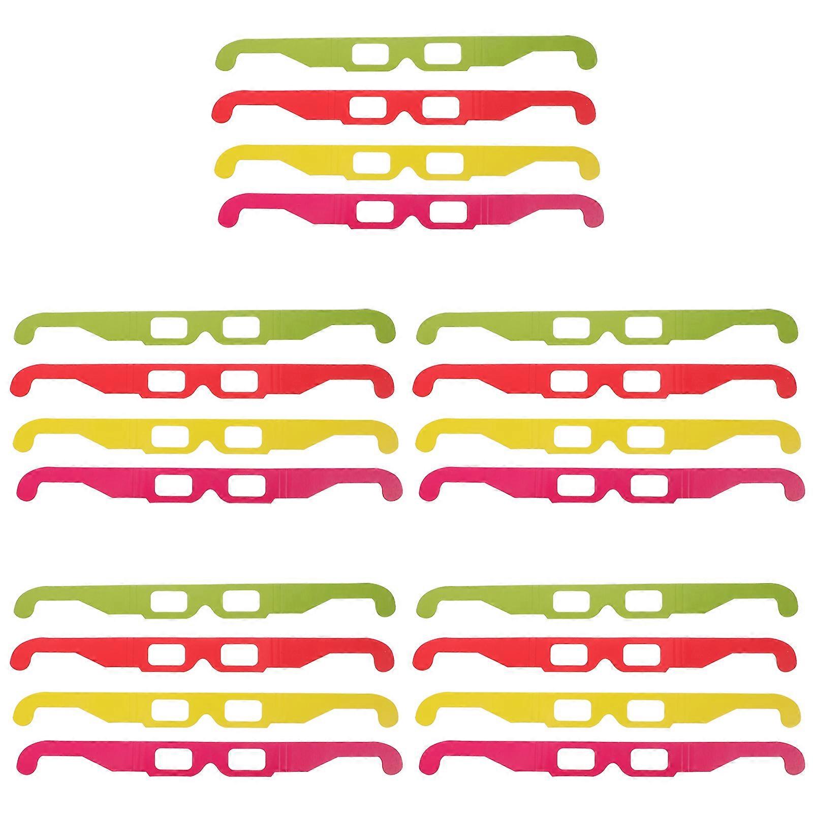 3D Glasses Flat Cardboard Frame for Movie Watching 100Pcs Pack