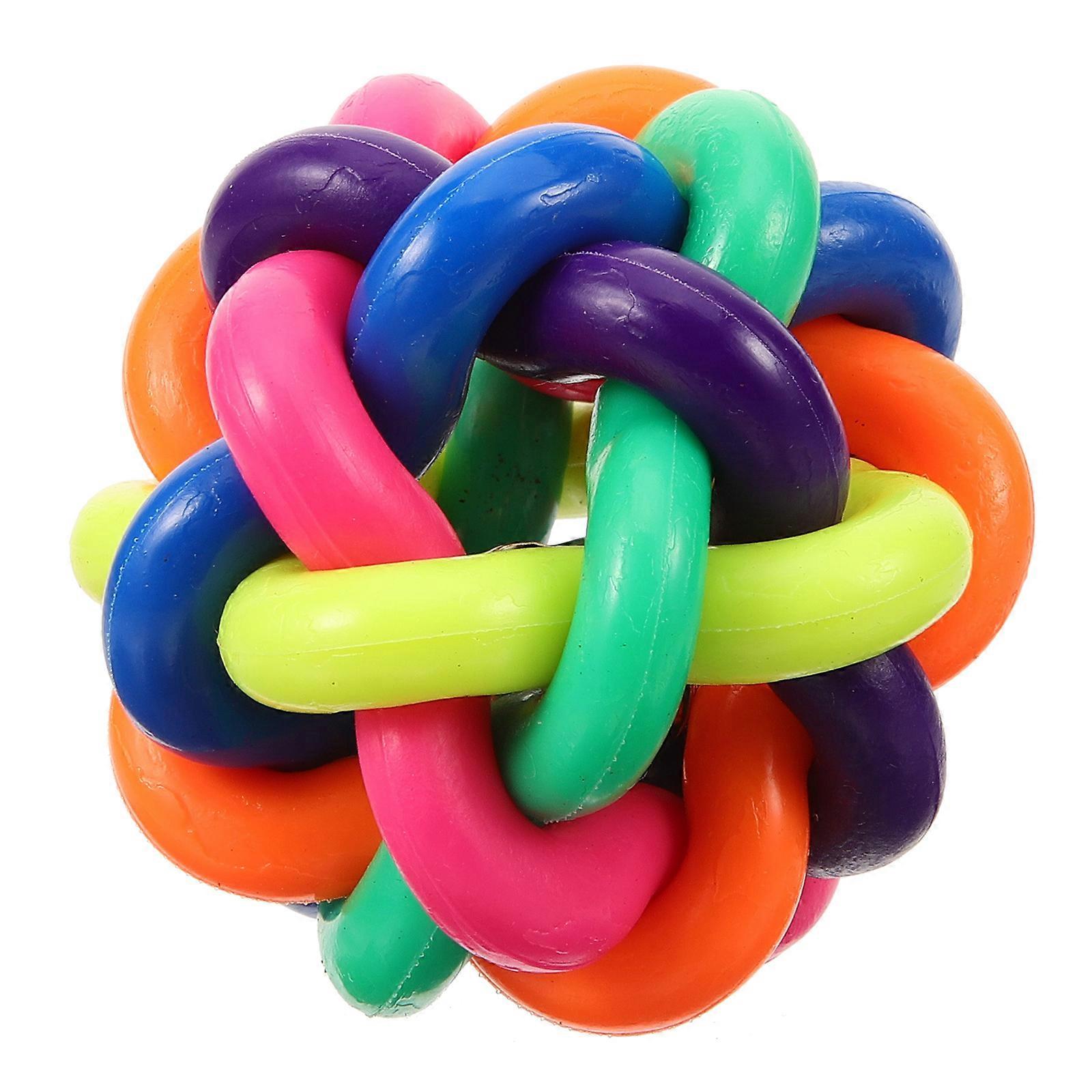 Dog Ball with Bell Ball for Dog Playing 2Pcs Colorful Bite Resistant Toys