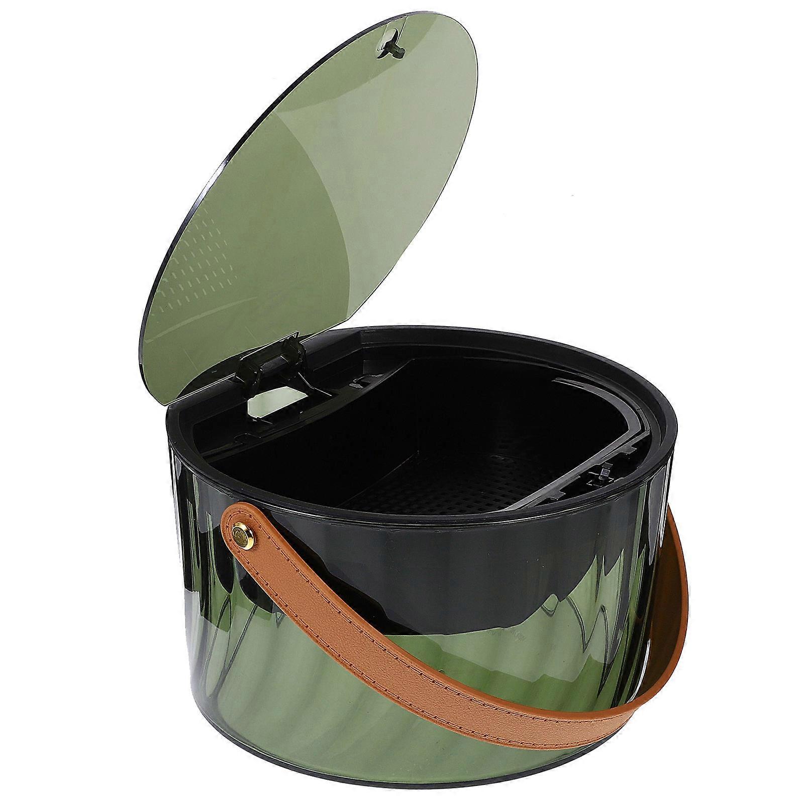 Odor Isolation Trash Can For Bedroom Use With Minimalist Green Design Ideal For Daily Life 1Set