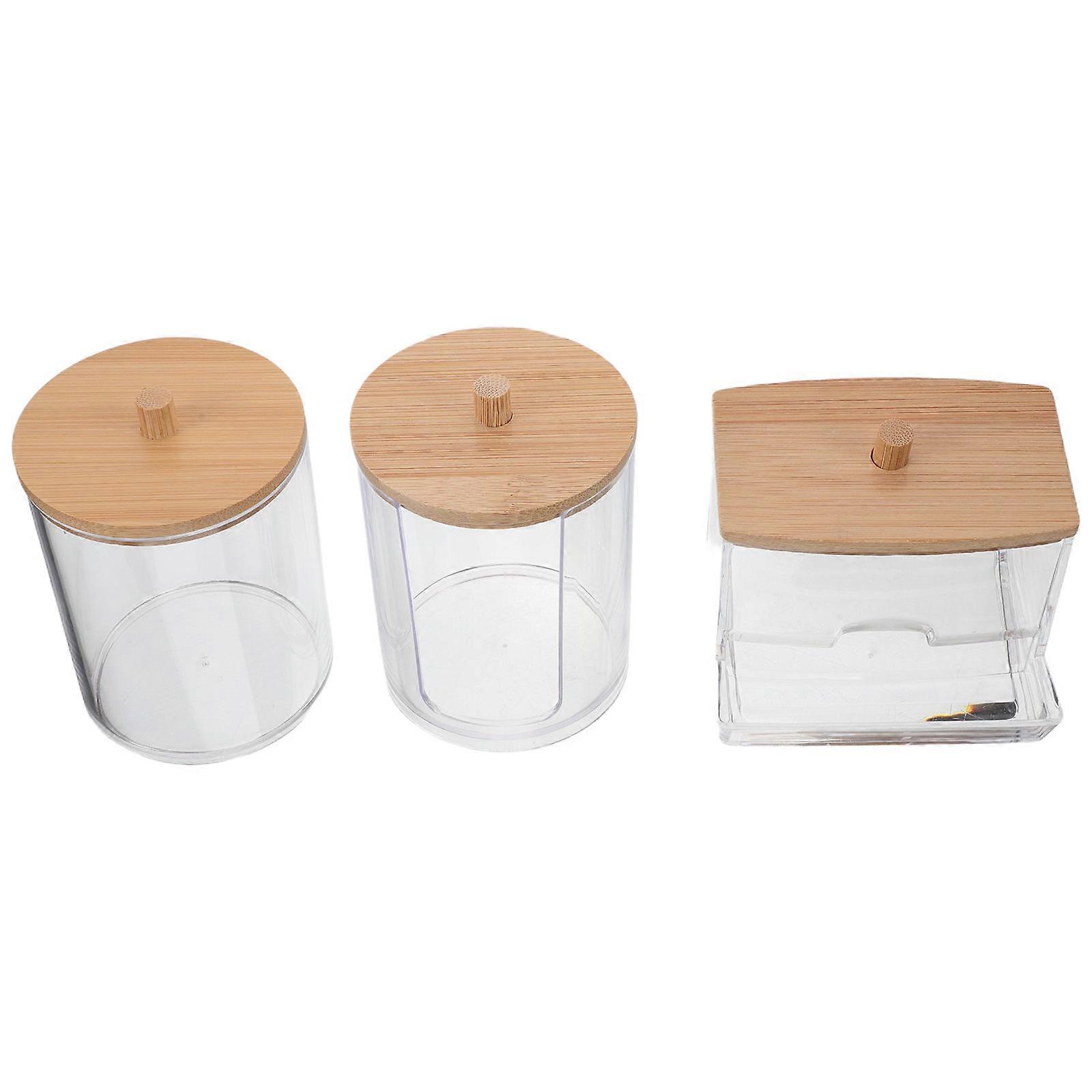 Holder Container Transparent Box with Lid for Storage 9Pcs