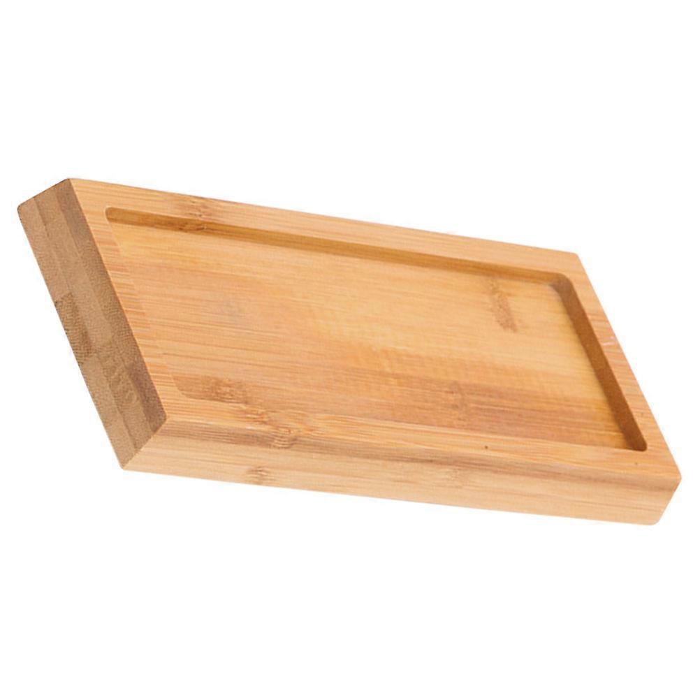 Bamboo Sharpening Stone Holder Kitchen Users Rectangular Design With Anti-slip Base 1Pack