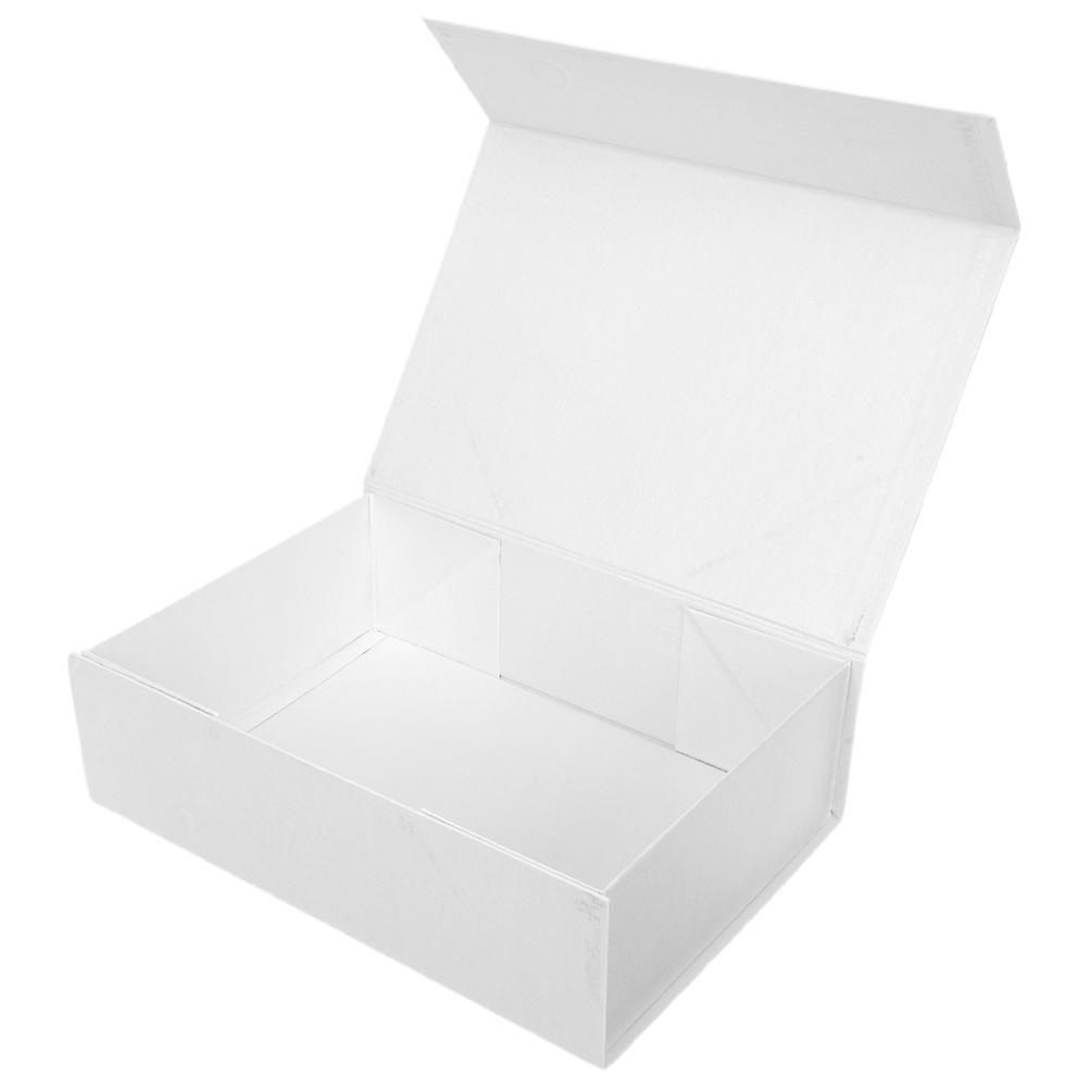 Gift Box Packaging Magnetic Closure Box for Wrapping 4Pcs White Cardboard