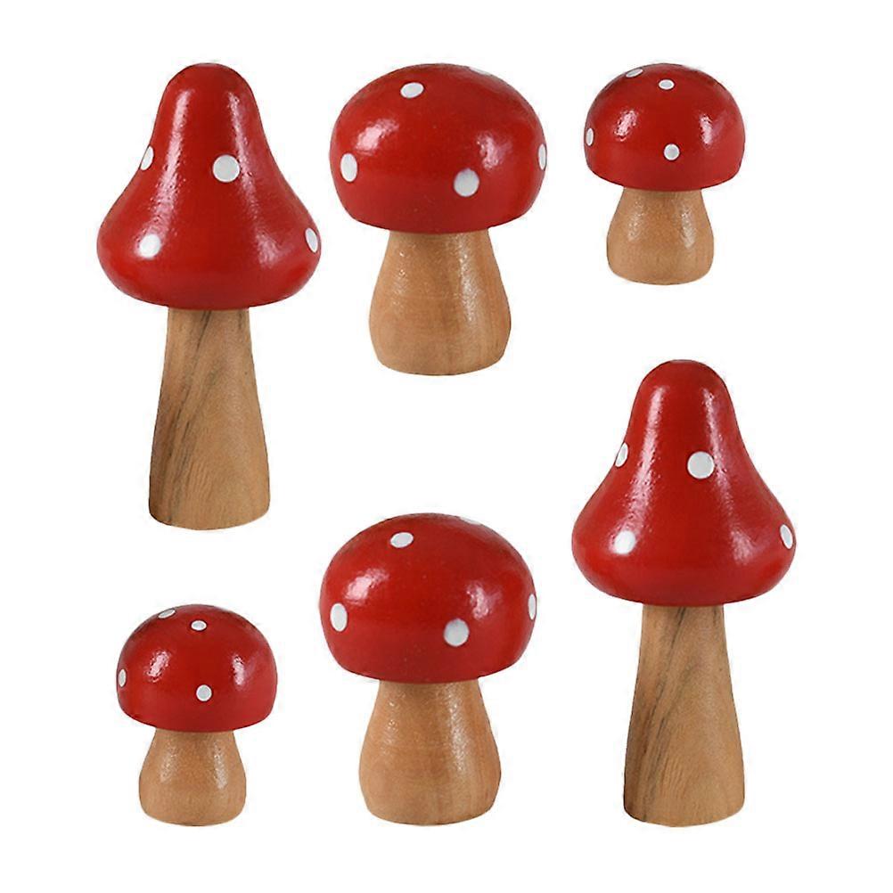 Red Mini Mushroom Table Decoration for Garden with 36Pcs Ornaments