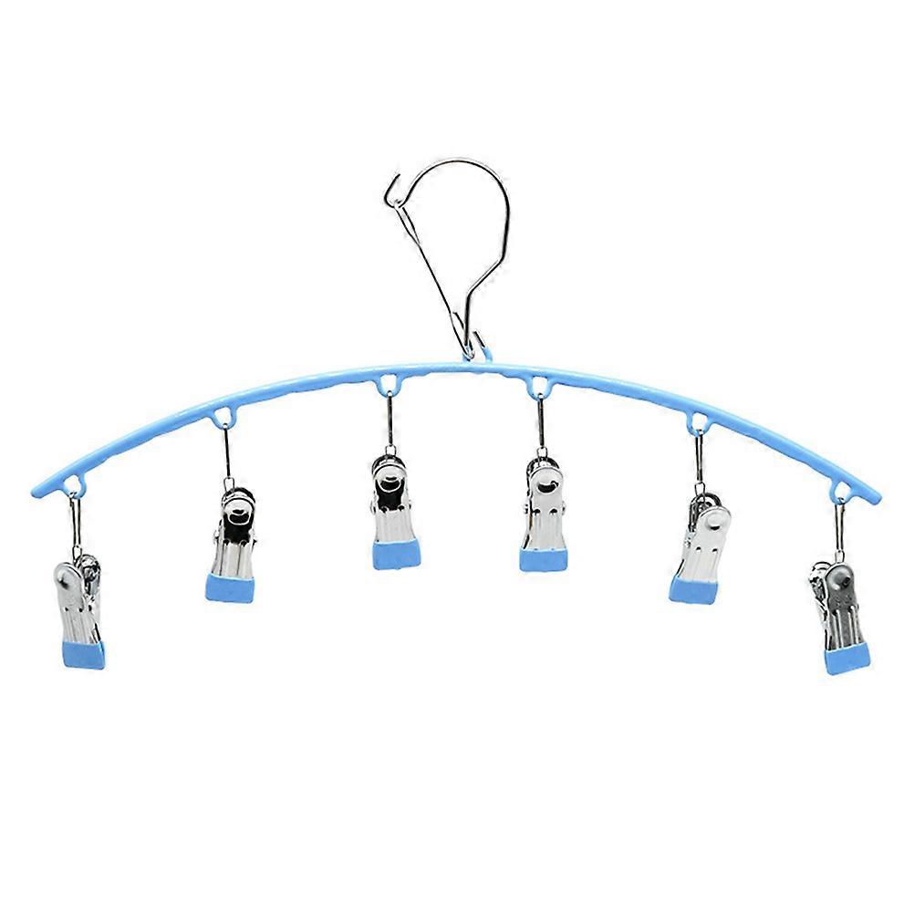 Clips Rack Multi-Purpose Hanger for Hanging Clothes 3Pcs Blue Windproof