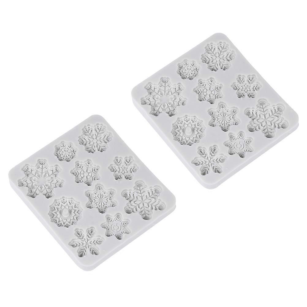 DIY Kitchen Baking Supplies Snowflake Silicone Cake Molds For Christmas 4 Pcs Food Grade Usage