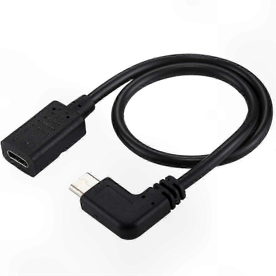 USB-C to USB-C Elbow Adapter Cable, 30cm Length, Flexible and Durable Design for Enhanced Connectivity