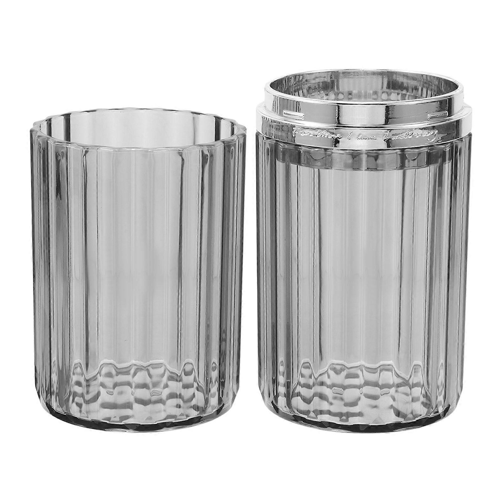 2Pcs Portable Toothbrush Container for Travel with Toothpaste Storage Organizer