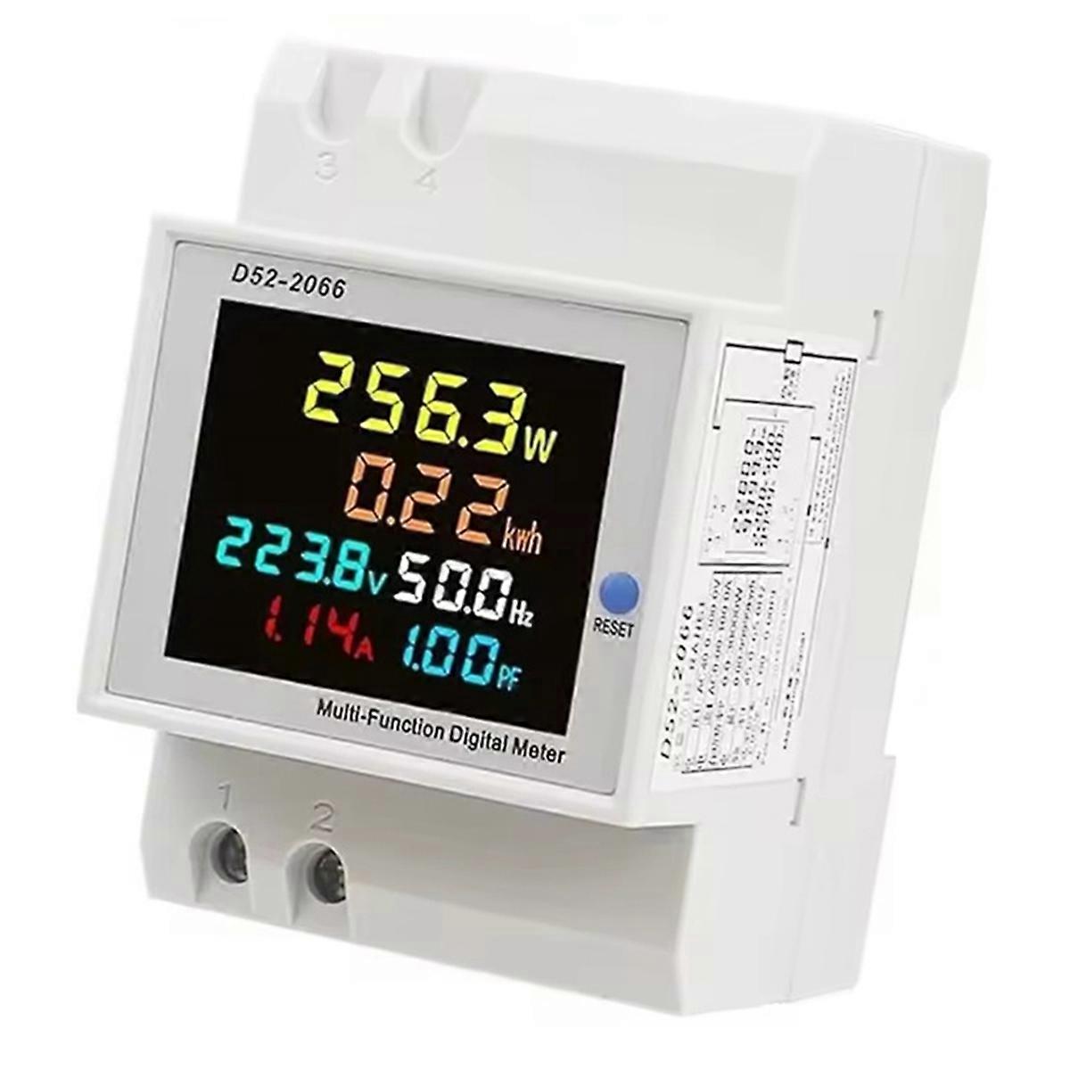 D52-2066 Energy Meter Din Rail Electricity Usage Monitor A