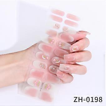 3D heißprägen imitation diamant gradienten nagel aufkleber nail art aufkleber ZH-0198 bare stück + nagel datei