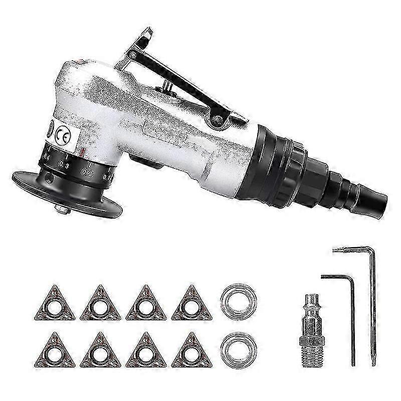 Mini Pneumatic Chamfering Tool with Replace Blades Inserts and Bearings, 45 Degree Air Chamfer Debu