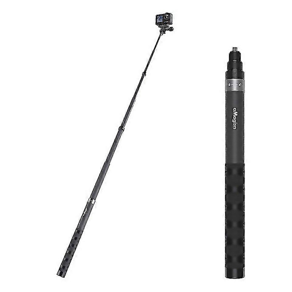 For Amagisn 12m Carbon Fiber Invisible Selfie Stick For Action Camera Phone