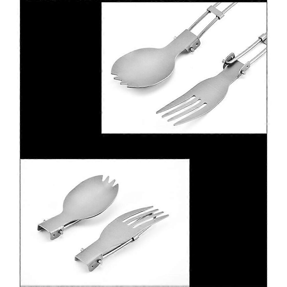Titanium Foldable Fork for Food Serving Use Portable Durable Picnic Utensil