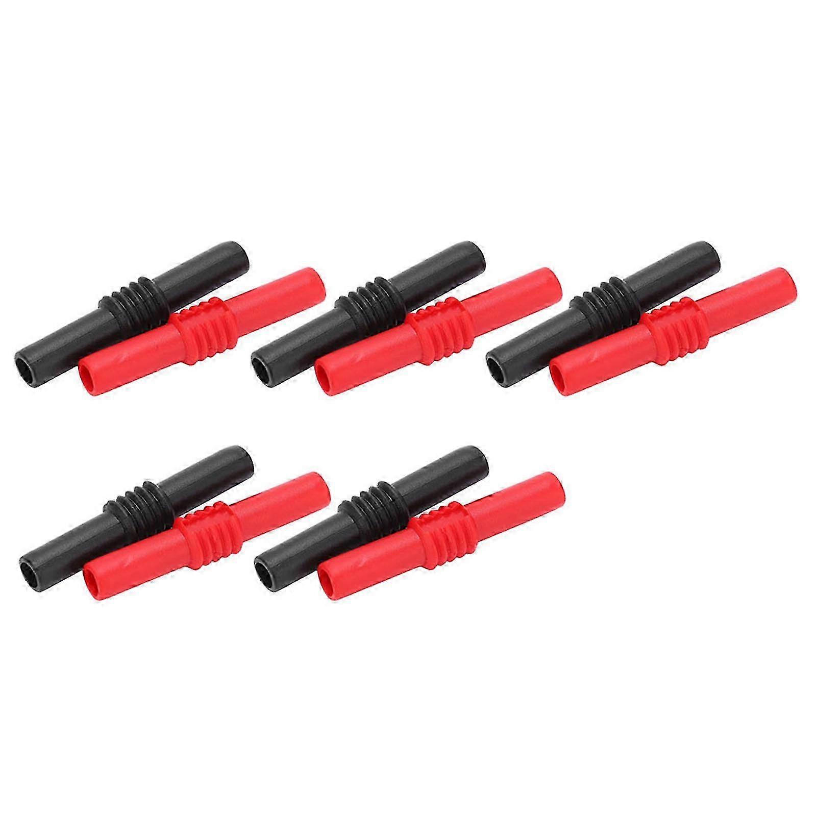 10Pcs U22 4mm Banana Plug Coupler PVC Extender Adapter for Electrical Testing 42mm