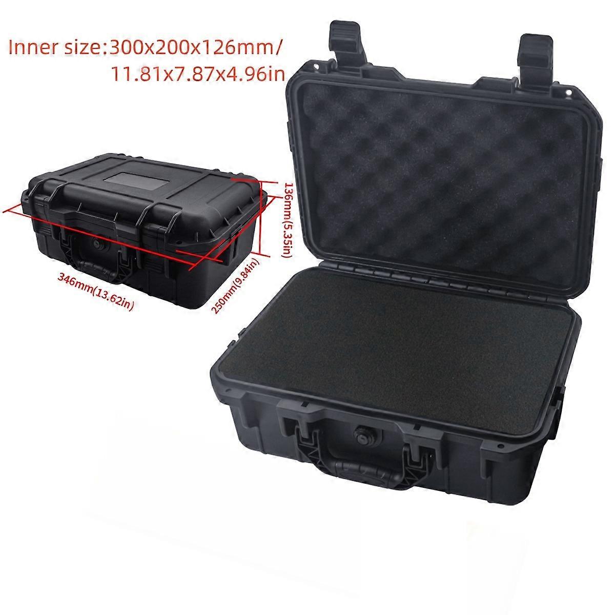 1pc Waterproof Heavy-Duty Protective Tool Box with Pre-cut Sponge Inserts Shockproof Equipment Storage Case for Tools, Cameras