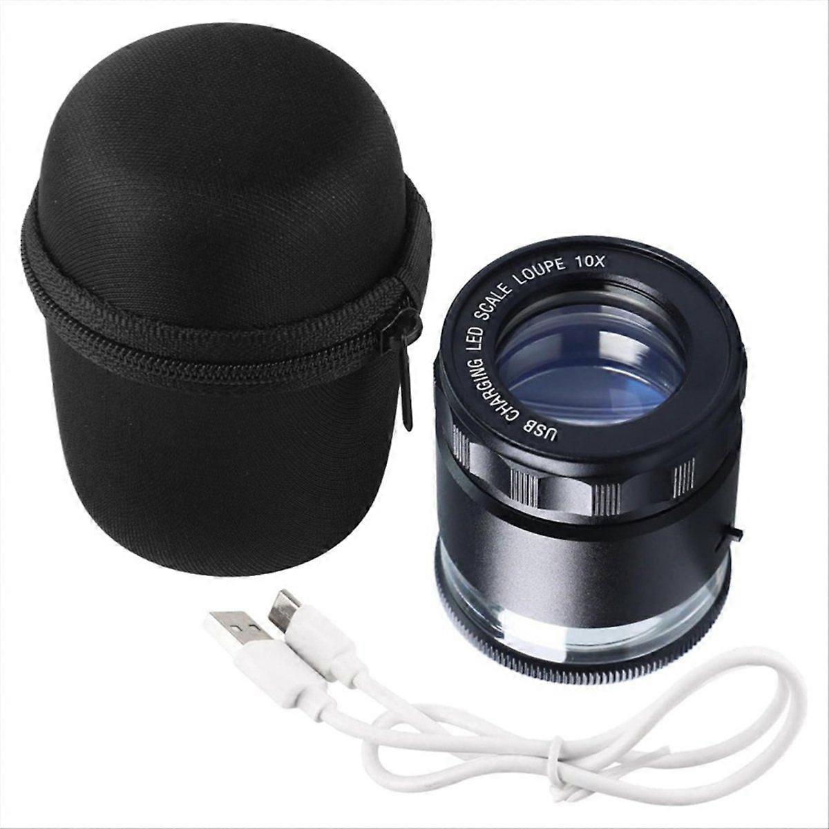 10X Illuminated Jewelers Magnifier Measuring Scale