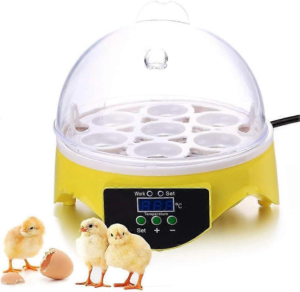 Incubators 7Egg Capacity Chicken Duck Goose Bird Incubator Automatic Digital Temperature Humidity Control