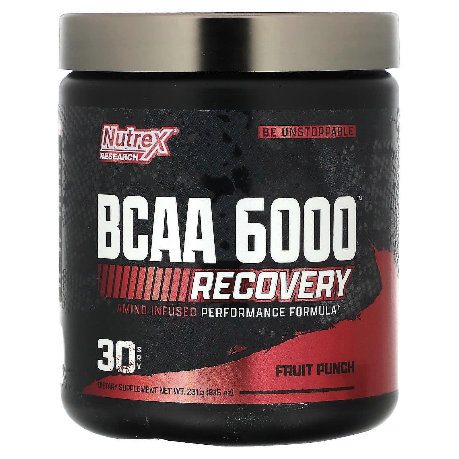 BCAA 6000, Recovery, Fruit Punch, 8.15 oz (231 g)