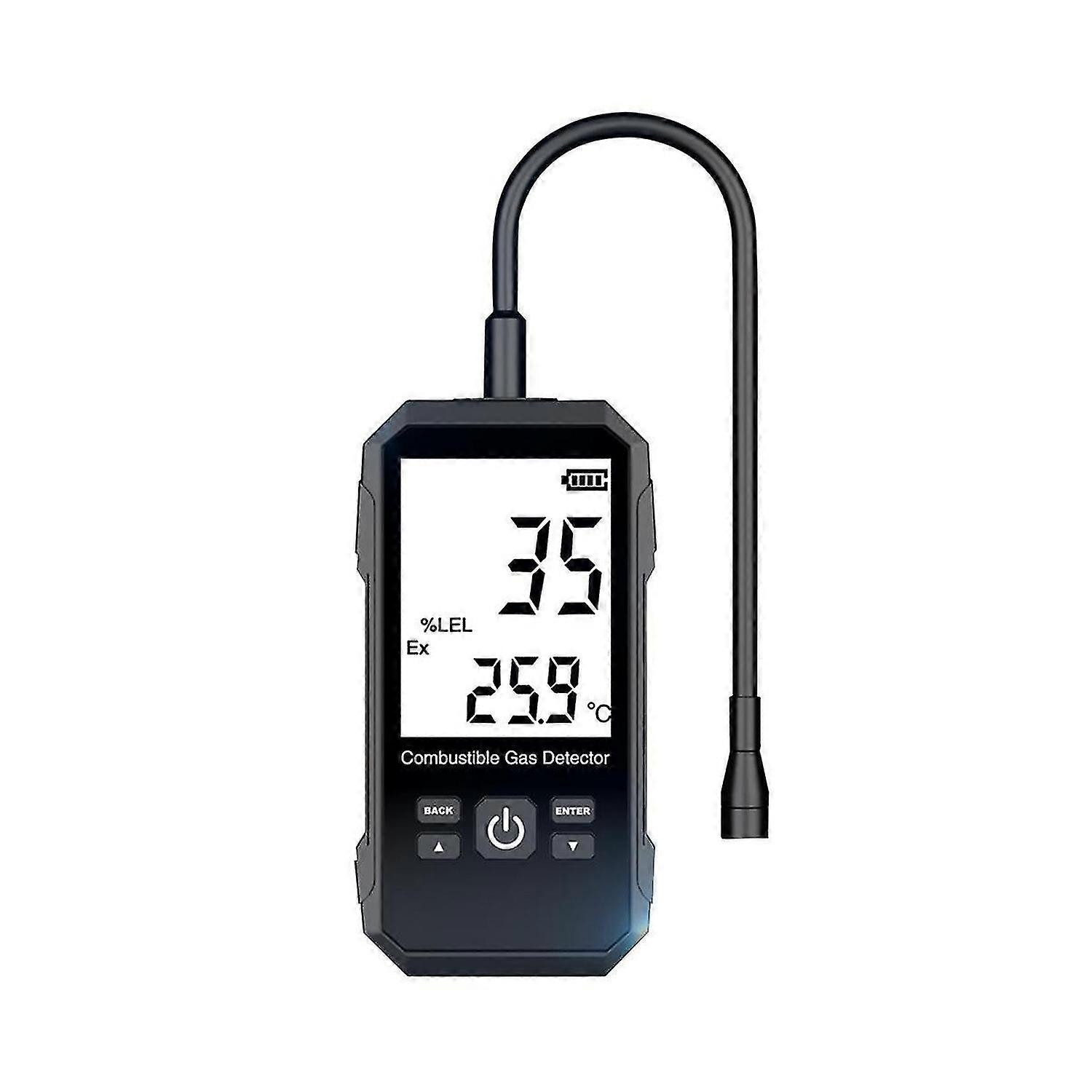 Gas Leak Detector Analyzer Methane Combustible Natural Tester Sound Double Alarm LCD Alcohol Gas Le