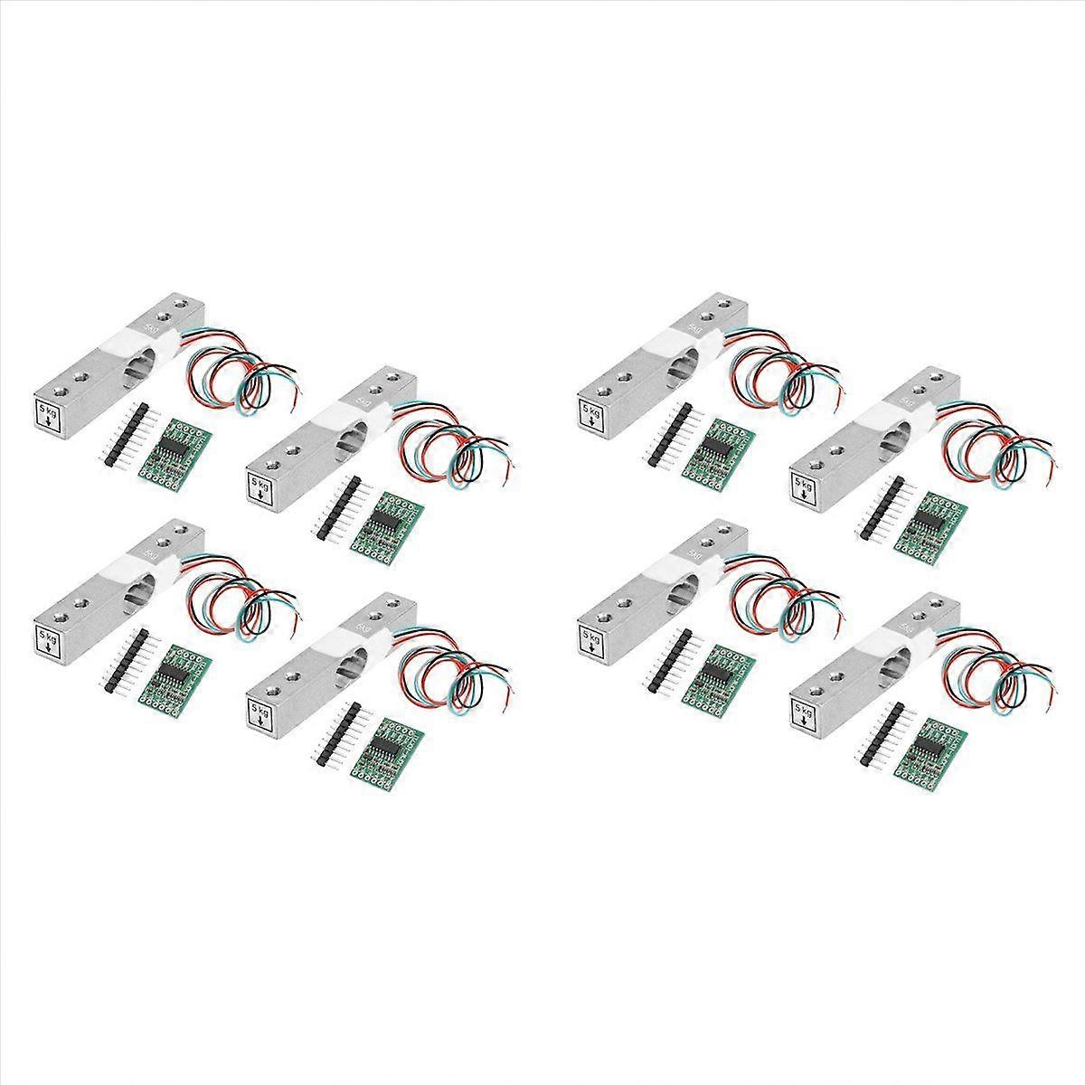 Digital Load Cell Weight Sensor,4Sets 5KG Load Cell HX711 AD