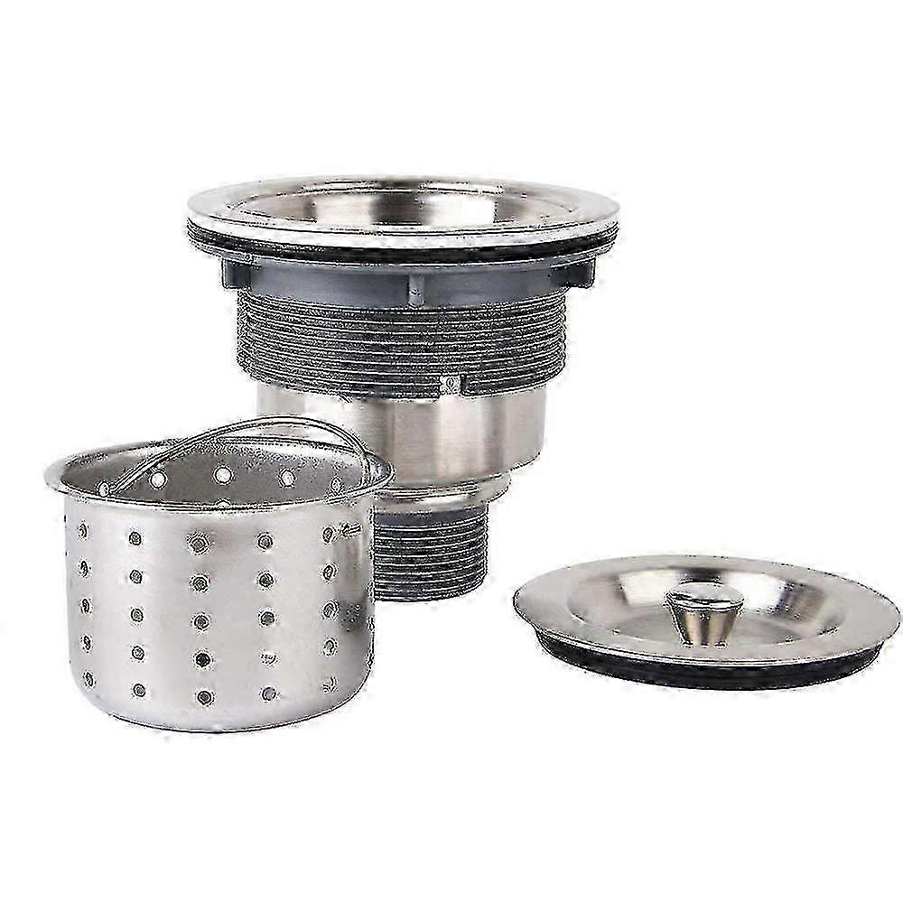 3.5-inch Kitchen Sink Strainer with Removable Deep Waste Basket,