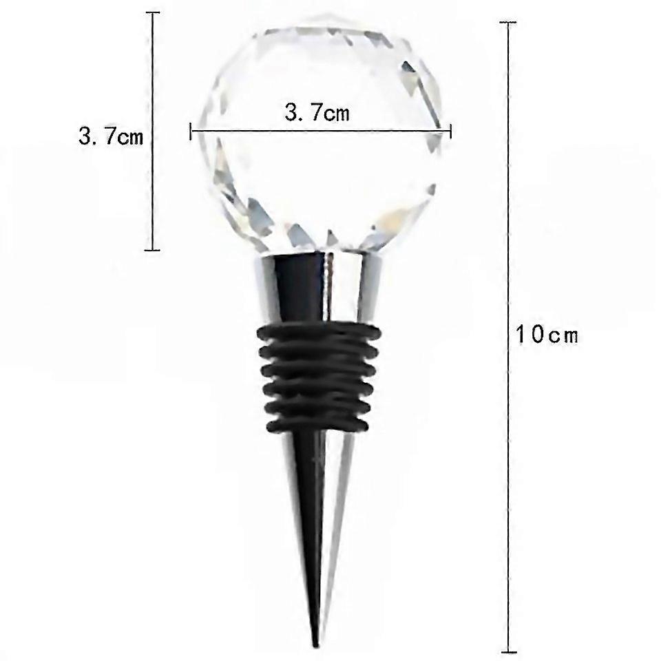 For 1pc Wine Stopper Crystal Diamondshape Reusable Wine Corks For Beverage Seale Leakproof