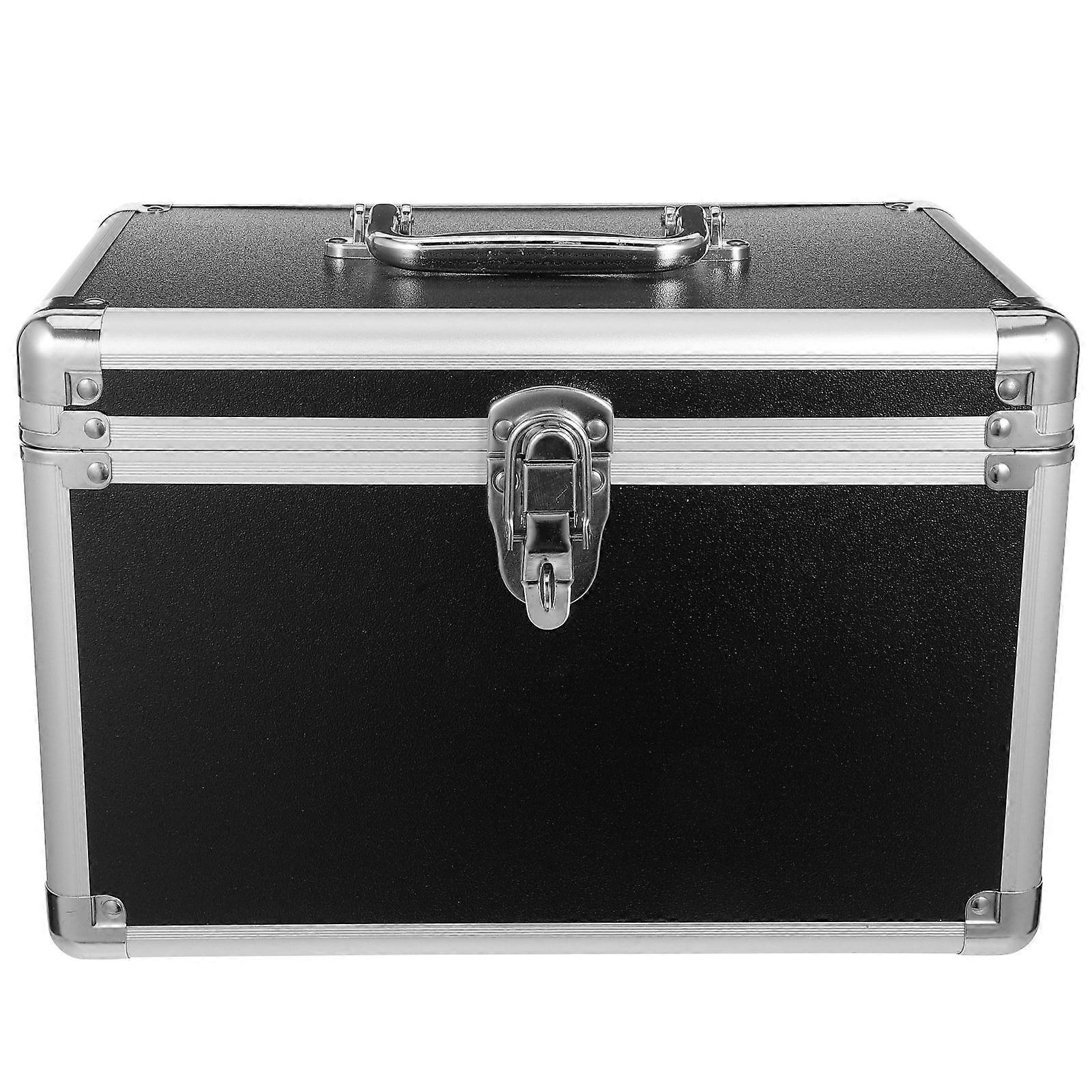 Aluminum Alloy Tool Box Portable Hard Case Handheld Storage Container Portable Metal Briefcase for Home Travel Outdoor Work
