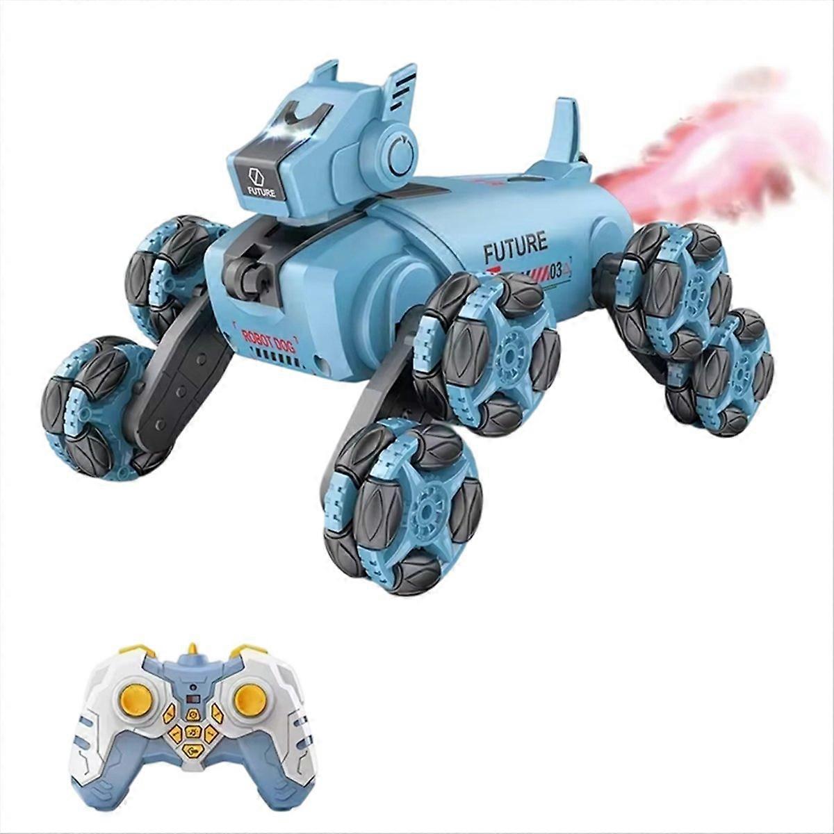 RC Stunt Dog Remote Control Robot Intelligent Blue